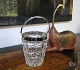 Seau à glaçons crystal et inox - etat neuf