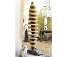 Sculpture en Ardoise et Grès Beige de Chine - Statue Jardin