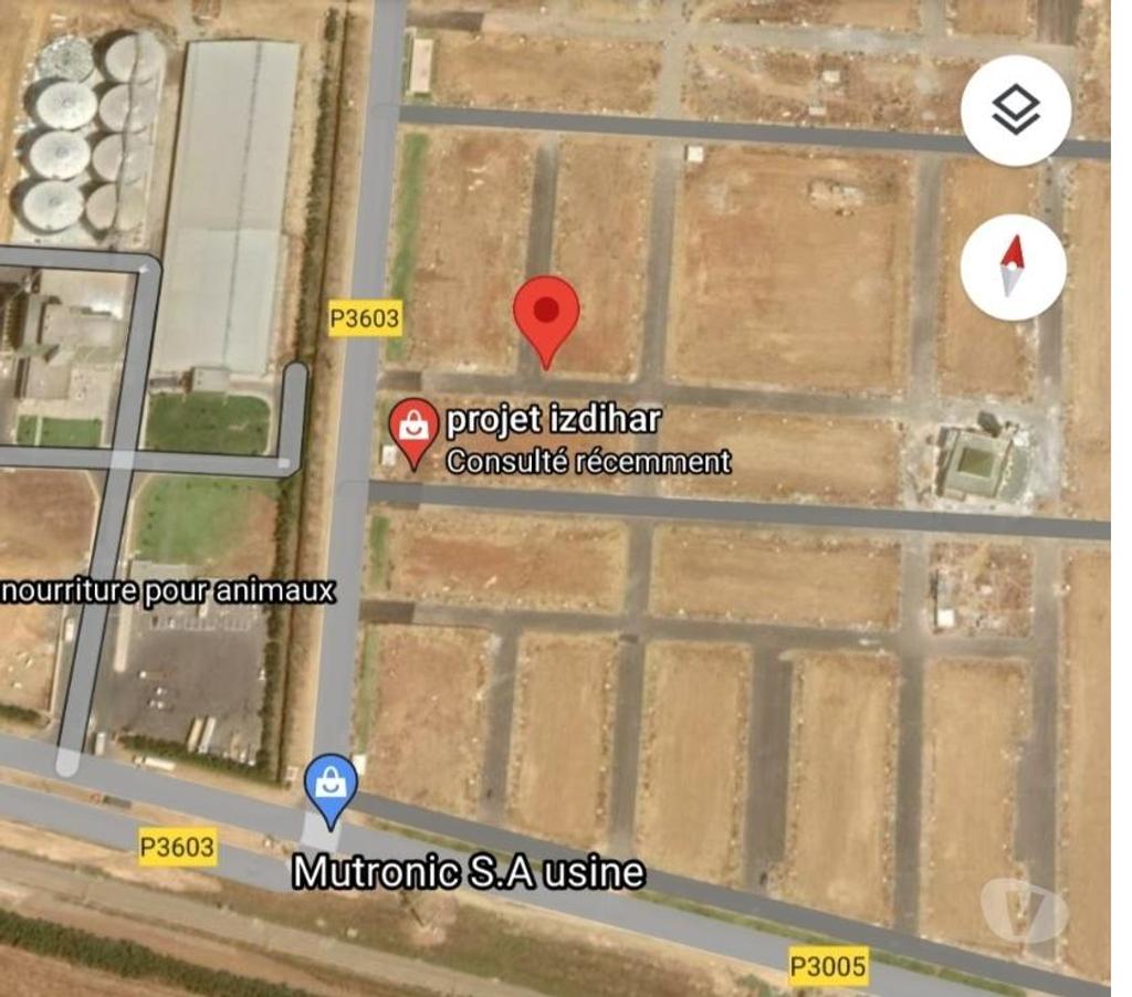 Terrain à vendre Maroc - Photos Vivastreet terrain nu de deux façades commerciale a had soualem