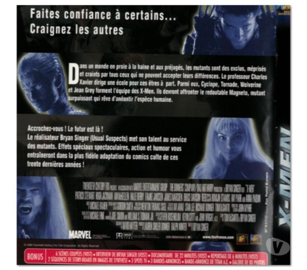 DVD occasion Charente-Maritime Rochefort - 17300 - Photos Vivastreet X-Men, volumes 1 et 2