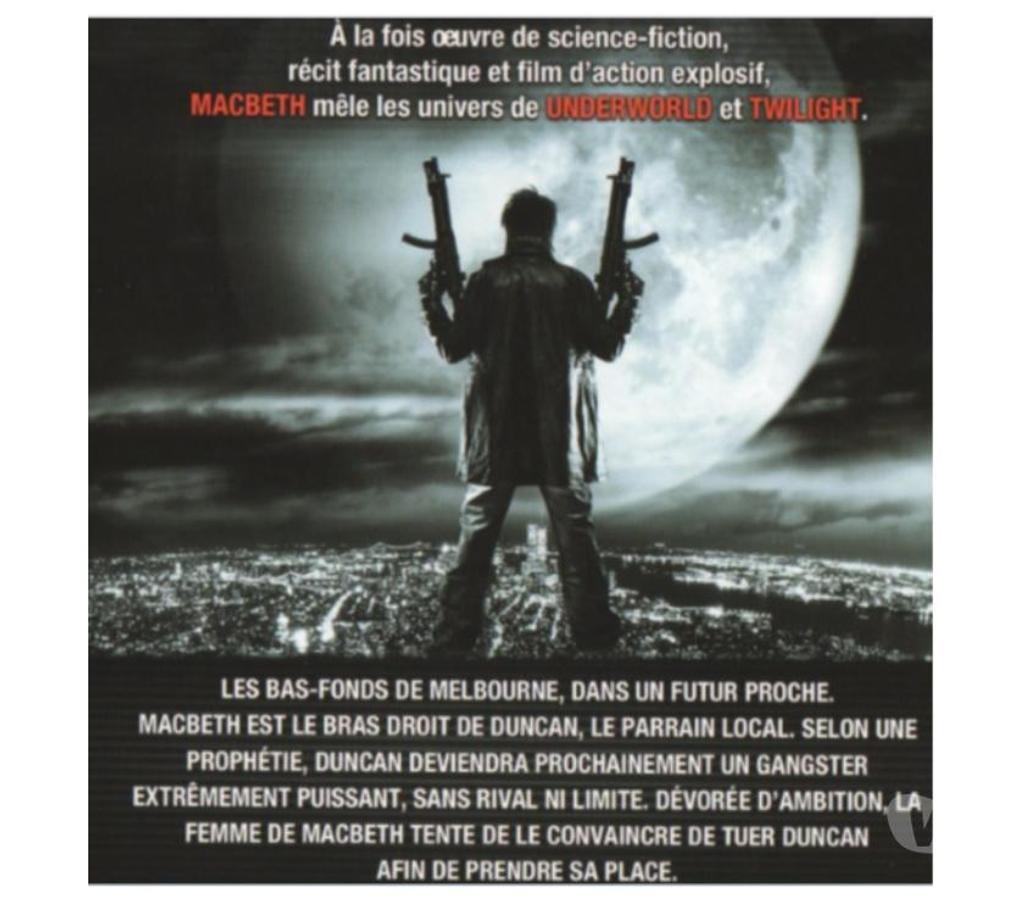 DVD occasion Charente-Maritime Rochefort - 17300 - Photos Vivastreet MACBETH. J'irai dormir chez vous, (Québec et Mali)