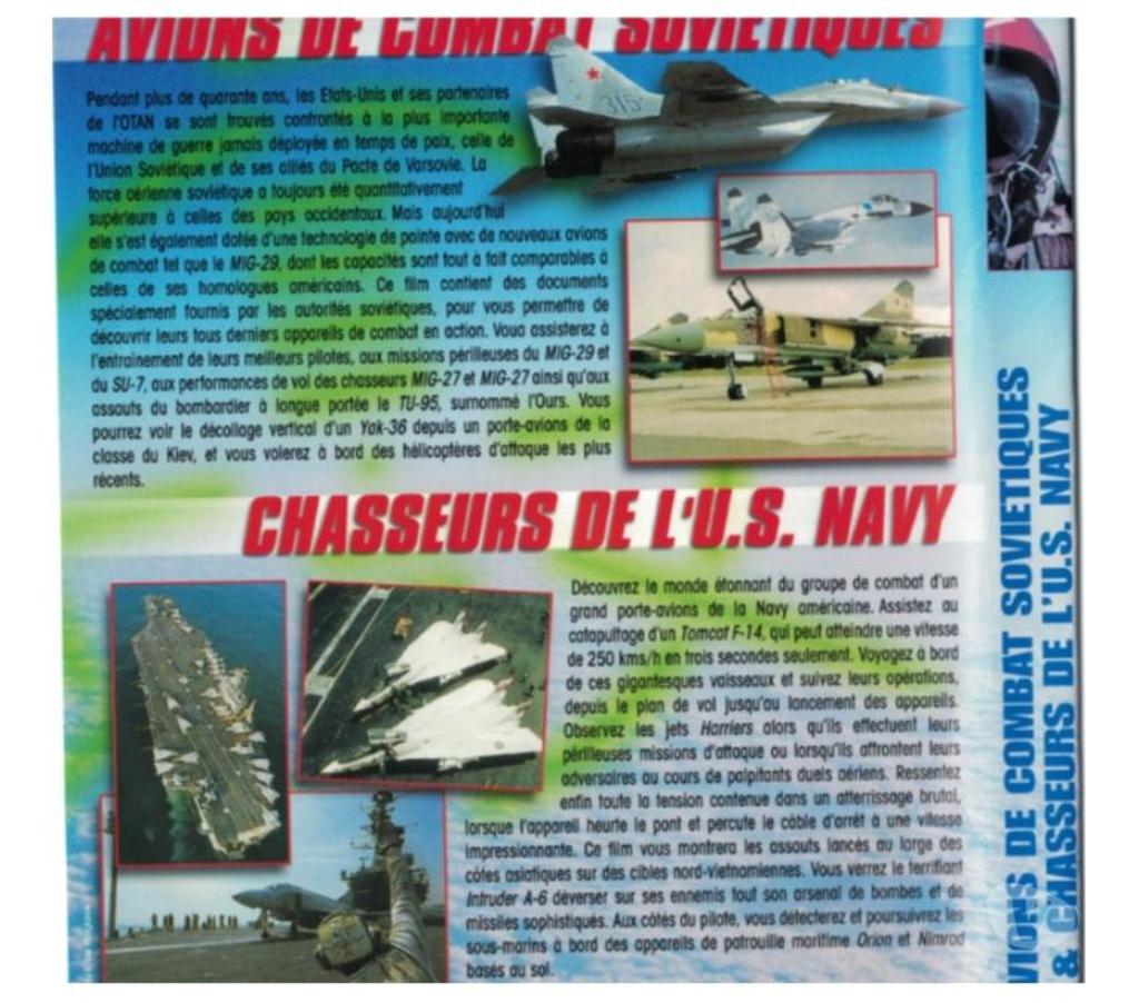 DVD occasion Charente-Maritime Rochefort - 17300 - Photos Vivastreet PATROUILLE DE FRANCE. Avions de combat soviétique et U.S.A