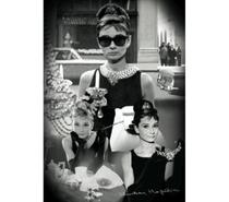 Audrey Hepburn, grand poster plastifié en 3D