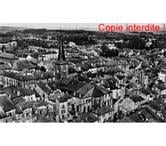 MIRECOURT - VUE SEMI-AERIENNE, PHOTO N & B ARGENTIQU