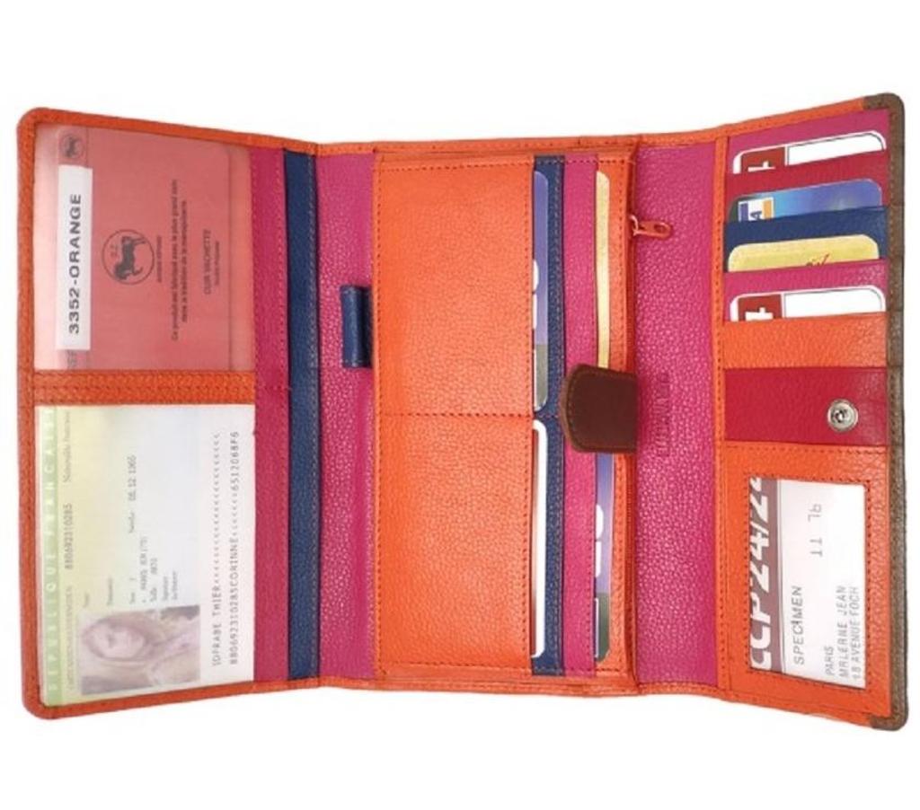 Accessoires - Bagagerie Oise Beauvais - 60000 - Photos Vivastreet Portefeuille cuir femme type compagnon tout-en-un Orange
