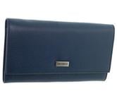 Portefeuille femme type compagnon tout-en-un Bleu