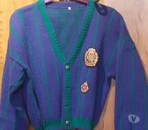 gilet garcon bleu-vert