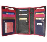 Porte-monnaie bicolore monnaie multi carte cuir vachette