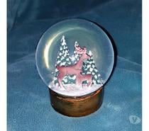 Grosse boule à neige paillette, verre, NEUF