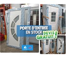 Porte d'entrée PVC ou ALU en stock