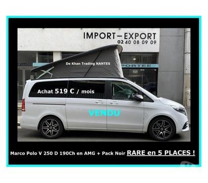 Camping car occasion Nantes Nantes - Photos Vivastreet Mercedes Marco Polo 5 Places V 250D 190Ch Westfalia NANTES