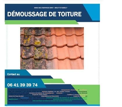 Artisans & dépannages Mirebeau sur Beze Côte-d'Or - Photos Vivastreet DEMOUSSAGE DE TOIT