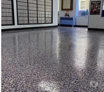Résine flocon garage sol déco intérieur