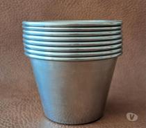 lot de 8 bol conique à condiments et collations en inox