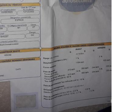 Achat voiture St Sauveur en Puisaye Yonne - Photos Vivastreet Grd espace 4 2,2l dci 10cv
