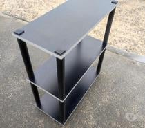 étagère bois noir