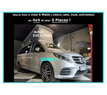 Camping car occasion Nantes Nantes - Photos Vivastreet Mercedes Marco Polo 5 Places 4Matic V 250D Westfalia NANTES