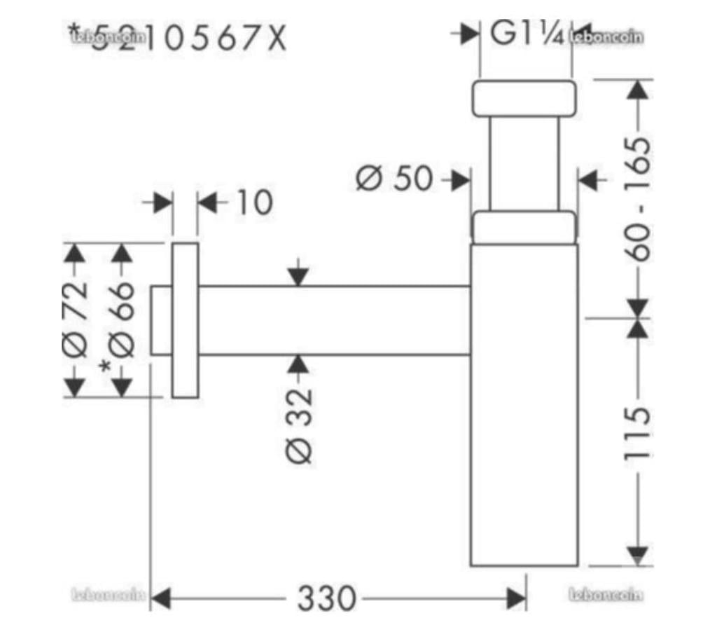  Allier Moulins - 03000 - Photos Vivastreet Siphon design neuf HANSGROHE pour lavabo réf 52105000