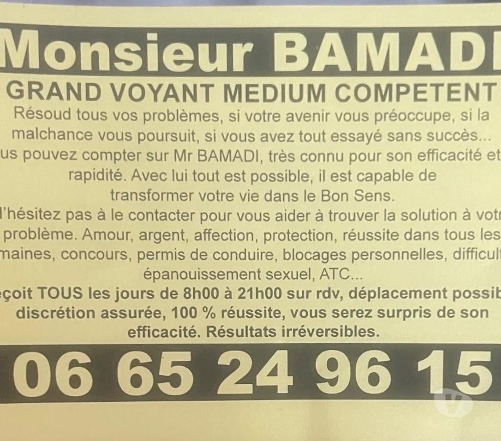 Horoscope - Voyance Alpes-Maritimes Nice - Photos Vivastreet MONSIEUR BAMADI