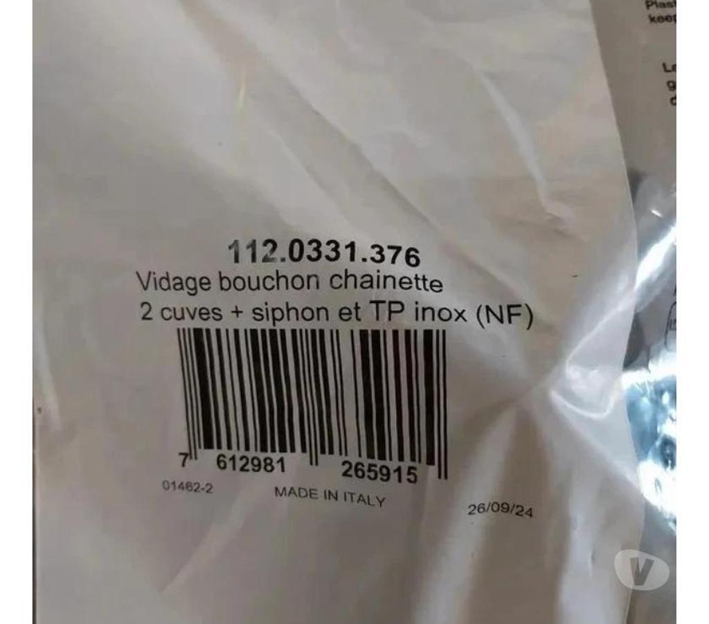  Allier Moulins - 03000 - Photos Vivastreet Vidage FRANKE neuf pour évier 2 cuves manuelles ø70 cm