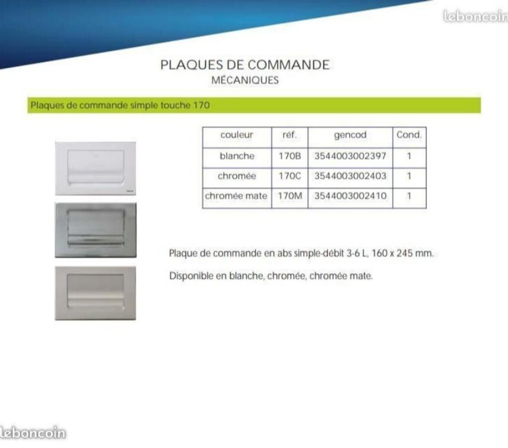  Allier Moulins - 03000 - Photos Vivastreet Plaque de commande interrompable REGIPLAST neuve réf 170B
