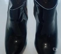 BOTTINES SIMILI CUIR NOIR FEMME