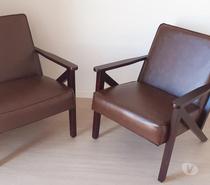 Fauteuil de Salon Lot de 2 en Similicuir