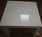 Table basse carrée blanche laquée