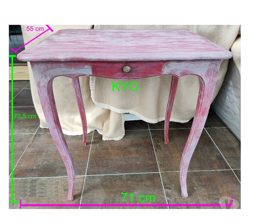 Ameublement & art de la table Jura Foncine le Haut - 39460 - Photos Vivastreet Table décorative rectangulaire bois rose, tiroir central