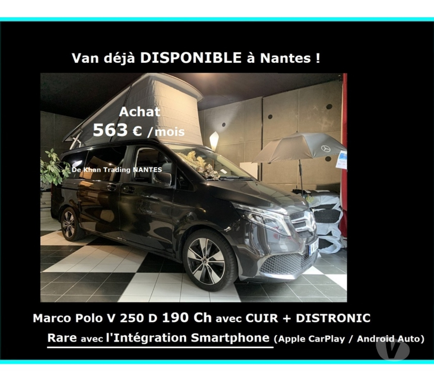 Voiture d'occasion Loire-Atlantique Nantes - Photos Vivastreet Mercedes Marco Polo V 250D Apple CarPlay Westfalia NANTES