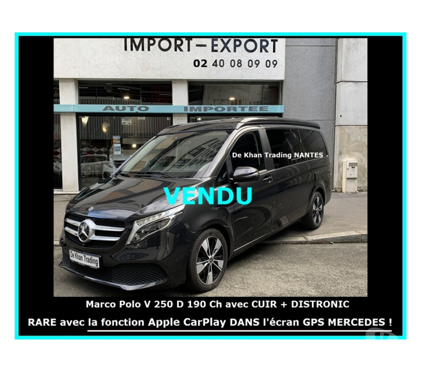 Voiture d'occasion Loire-Atlantique Nantes - Photos Vivastreet Mercedes Marco Polo V 250D Apple CarPlay Westfalia NANTES