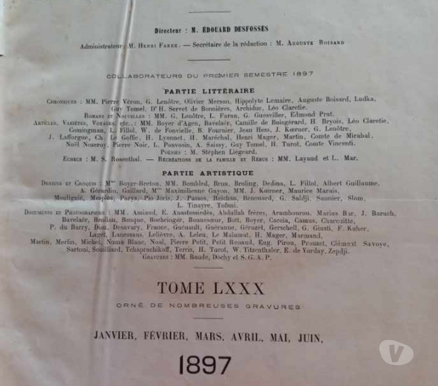 Livres occasion Cher Vierzon - 18100 - Photos Vivastreet Le monde illustré de 1897