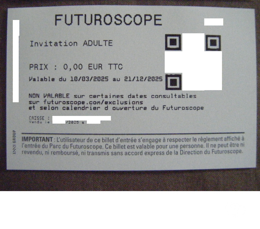 Spectacles Vienne Chasseneuil du Poitou - 86360 - Photos Vivastreet 1 billet pour le Futuroscope valable jusqu'au 21 décembre