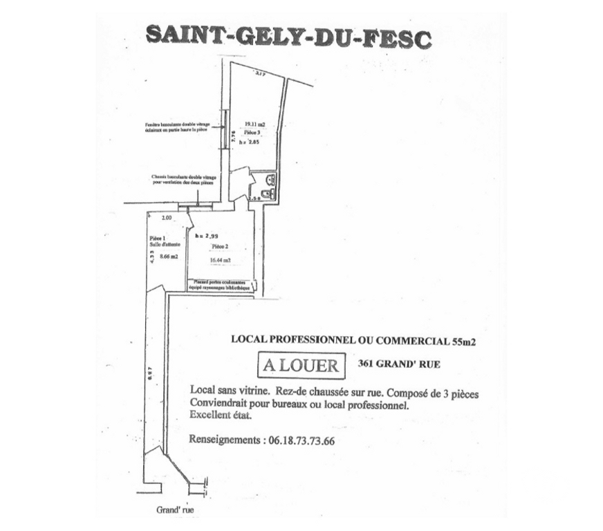 bureaux locaux Hérault St Gely du Fesc - 34980 - Photos Vivastreet LOCAL PROFESSIONNEL pour bureau ou cabinet Libre 1er OCTOBRE