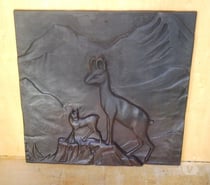 plaque de cheminée en fonte