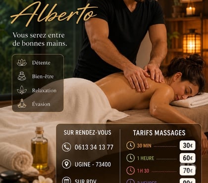 Massage relaxant Ugine Savoie - Photos Vivastreet Alberto Masseur-Professionnel