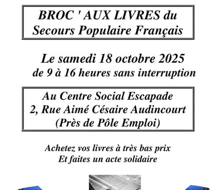 Vides greniers & brocantes Audincourt Doubs - Photos Vivastreet Broc aux livres du Secours Populaire