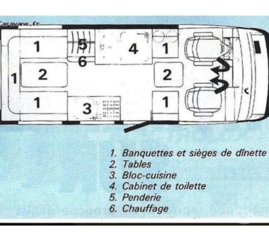Camping car occasion Gironde Talence - 33400 - Photos Vivastreet ERIBA jet 580 trés bon état