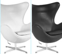 Fauteuil design EGG simili cuir couleur de votre choix