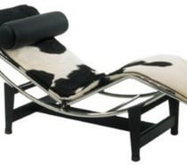 Chaise longue pony fourrure au choix sangles plates