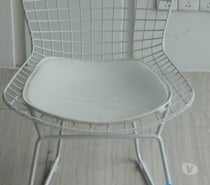 wire chair all white coussin