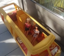 barbies ensemble camping car, voiture, vélo, meubles