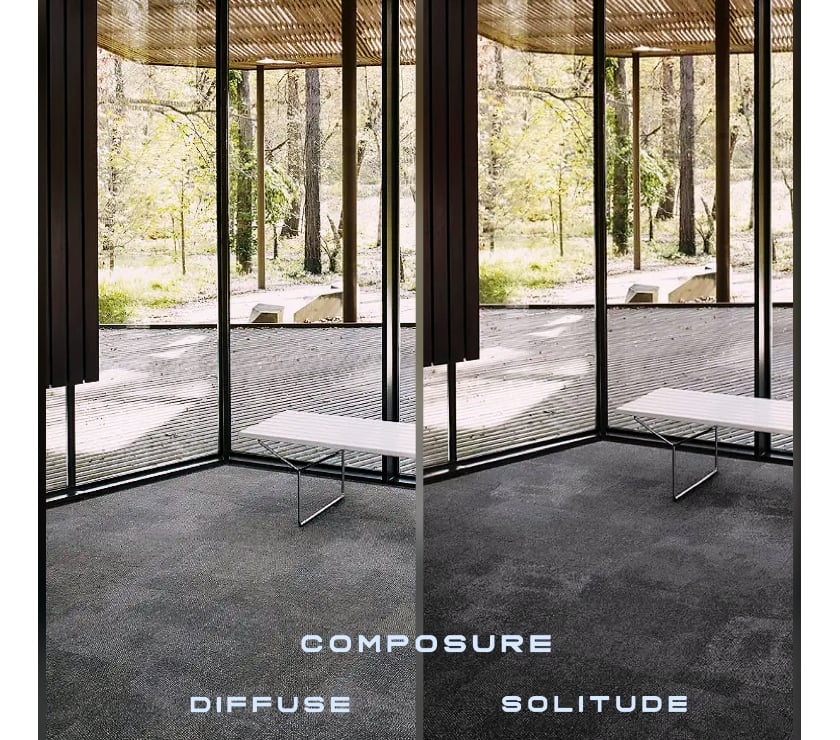 Belles dalles de moquette Composure grises d'Interface