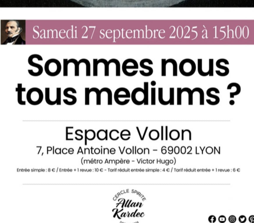 Autres sorties Rhône Lyon - Photos Vivastreet Sommes-nous tous médiums ?