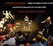 Stage improvisation théâtre week-end novembre Paris