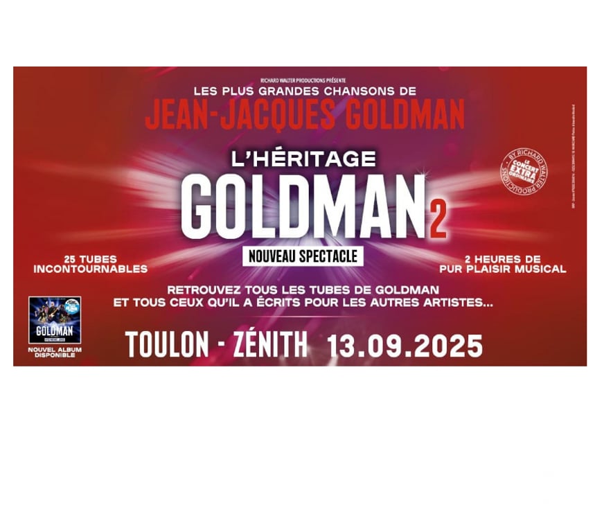 Spectacles Var Toulon - Photos Vivastreet 2 places pour Heritage Goldman 2 samedi soir à Toulon 20h30