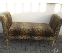 Photos Vivastreet banc velour vintage imprimé léopard moitié prix du neuf