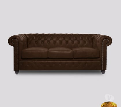 Ameublement & art de la table Lyon Lyon - Photos Vivastreet Canapé Chesterfield 3 places Antique Brun FT