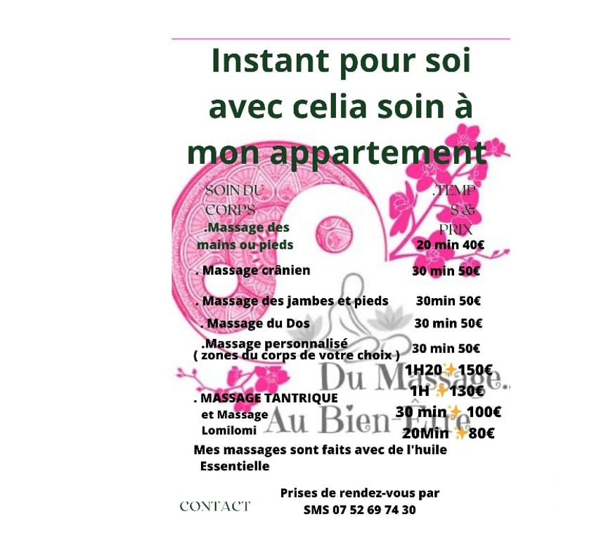 Massages Loire St Etienne - Photos Vivastreet Celia Instant pour soi massage tantrique