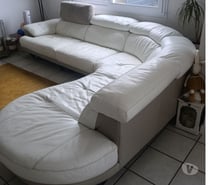 Canapé en cuir véritable bi-ton (changement de déco)
